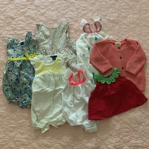 Gap baby girl one piece rompers lot of 7